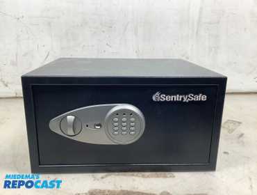 Sentry Safe 17”x14”x9” passcode/key-operated safe, (locked), good condition 