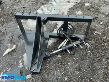 New JCT Tree / Post Puller Skid Steer Attachment, Universal Quick Attach, Has Hydraulic Hoses...