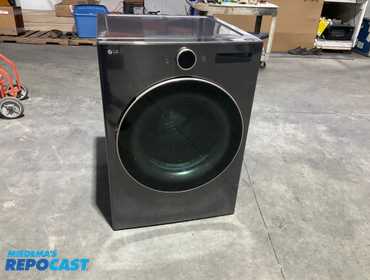 LG Stackable Smart Gas Dryer with Steam and Sensor Dry - Black Steel Model: DLGX6501B