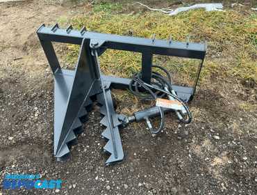 New JCT Tree / Post Puller Skid Steer Attachment, Universal Quick Attach, Has Hydraulic Hoses...