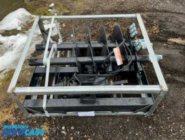New JCT Hydraulic Auger Skid Steer Attachment, Universal Quick Attach, comes with 8”, 12”, and 18...