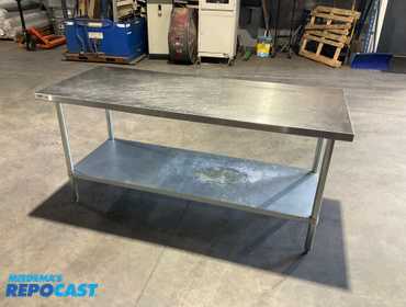 Regency  30" x 60" 18-Gauge 304 Stainless Steel Commercial Work Table with Galvanized Legs and...