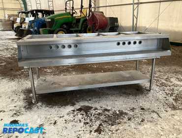 Five Pan Open Well Steam Table with Undershelf