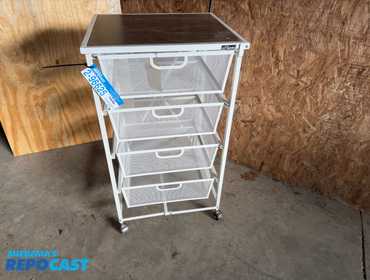 Oragami portable 4 drawer cart. Folds up when not in use. 