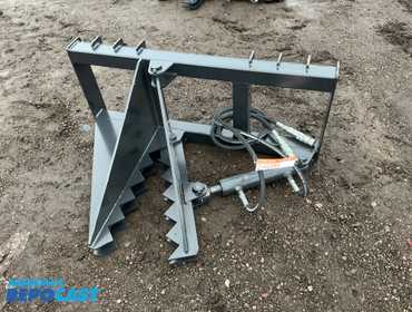 New JCT Tree / Post Puller Skid Steer Attachment, Universal Quick Attach, Has Hydraulic Hoses...