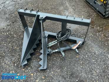 New JCT Tree / Post Puller Skid Steer Attachment, Universal Quick Attach, Has Hydraulic Hoses...