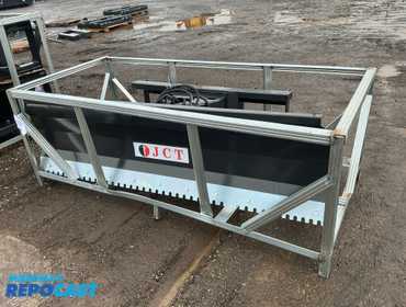 New JCT 84” Plow Blade Skid Steer Attachment, Universal Quick Attach, Hydraulic Angle, Spring...