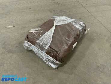 A-lion heavy duty brown (silver UV treatment) tarp approx. 50’ x 50’ 