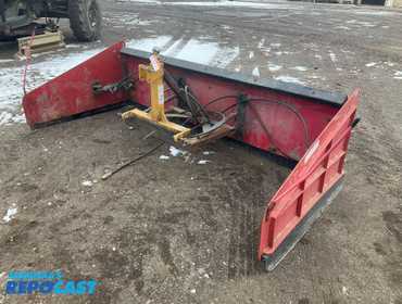 Omega three point Backblade snowplow with hydraulic wings, main blade is 8’ wide and each wing is...