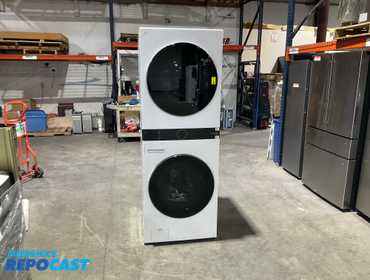 LG Thin Q 4.5 Cu. Ft. HE Smart Front Load Washer and 7.4 Cu. Ft. Electric Dryer WashTower with...