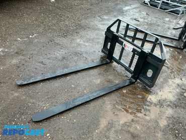 New JCT 60” Fork Skid Steer Attachment, Quick Attach Carriage with Two 60” Forks, Forks are 4” Wide