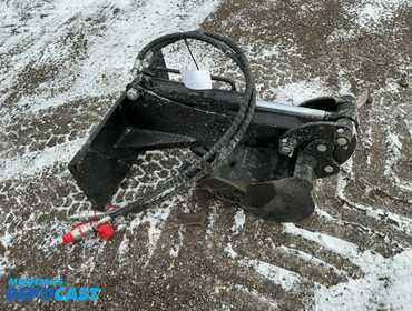 New Backhoe Attachment for Mini Skid Steer, Hydraulic Bucket Curl, 12” bucket with teeth, arm is...