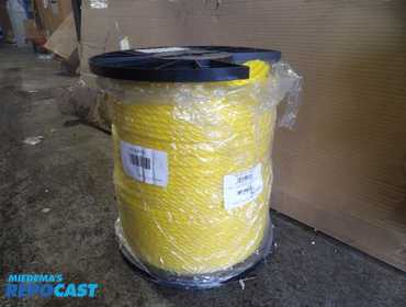 new general purpose utility rope, 1200'l dynamic rope type, spliceable, yellow, #45AV03, twisted...