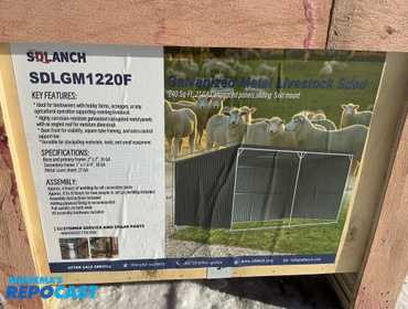 New SDLANCH SDLGM1220F Galvanized Metal Livestock Shed, 19.2’x11’x10.4’ tall, Welding Required,...