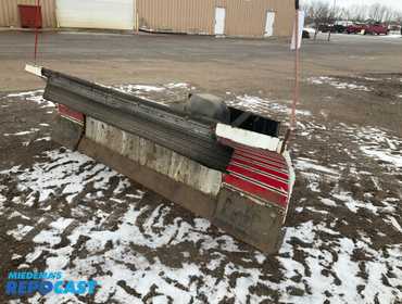 Blizzard 8100PP snow plow converted to a skid steer plow, 8’ wide with wings in and 10’ wide with...