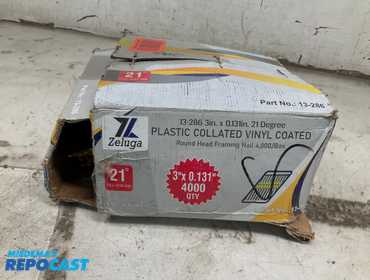 Zeluga 13-286 3in. X 0.131in 22 Degree Plastic Collated Vinyl Coated Round Head Framing Nails 