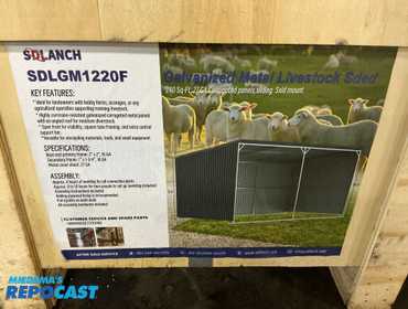 New SDLANCH SDLGM1220F Galvanized Metal Livestock Shed, 19.2’x11’x10.4’ tall, Welding Required,...
