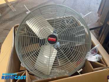 New unused Dayton 20” air circulation fan model 1VCE7D, 2 speed, 115 volt single phase electric,...