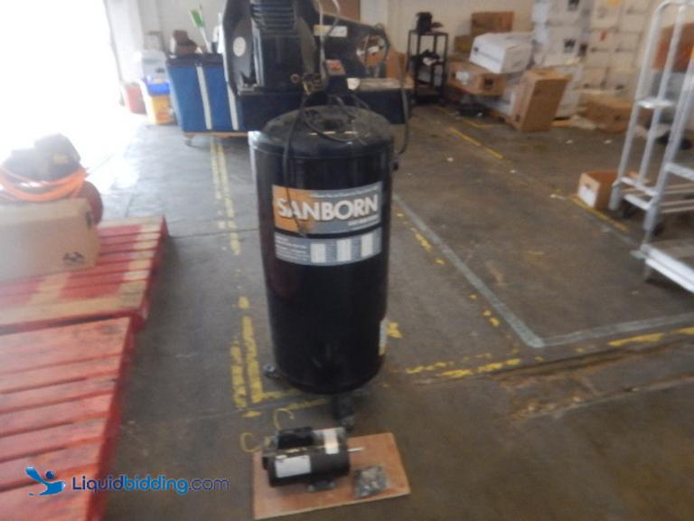 LiquidBidding | Sanborn 60-gallon air compressor, used...