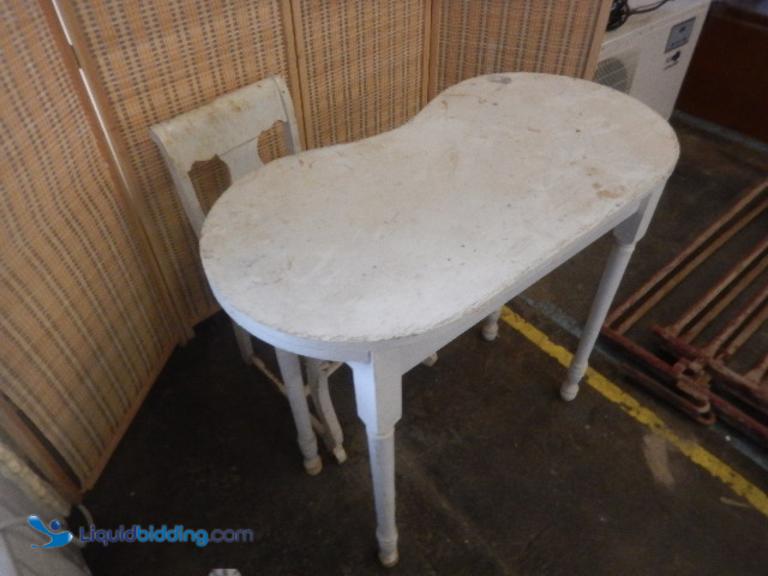 LiquidBidding Vintage child's wood table with chair....