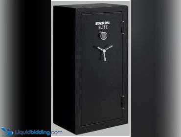 Stack On Elite 30-Gun Fireproof Safe with Electronic Lock, Black Model #E18-30-MB-E-S, Unused    ...