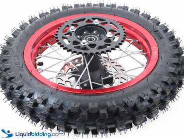 Pneu Et Chambre à Air 80/100-12 Pour Roue Arrière De Moto Dirt - 12 Pouces
