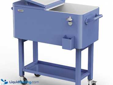 Karl home Detachable 80 qt. Food and Beverage Hard-Side Patio Cooler Haze Blue. [Model #...