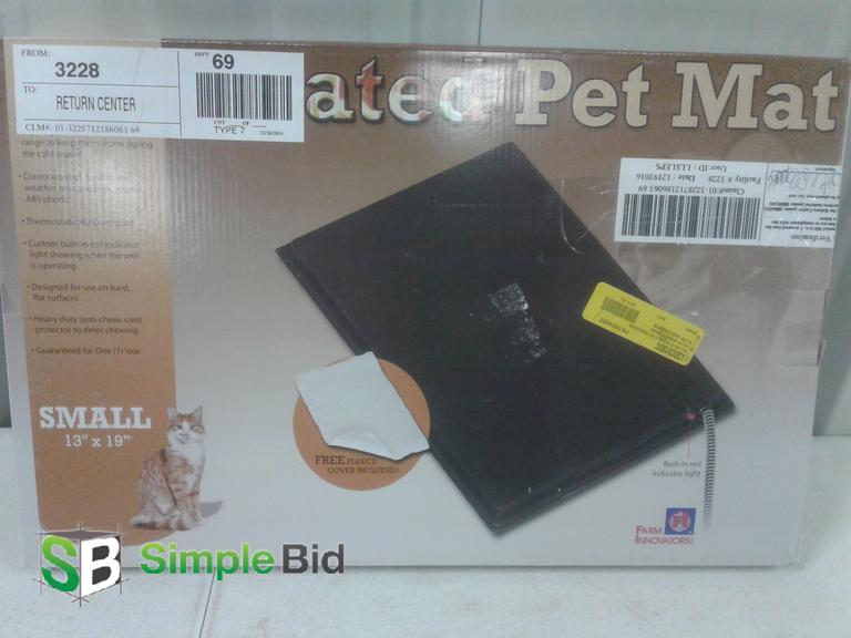 SimpleBid Inc. New Heated Pet Mat Model HM60S Free...