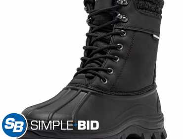 Men's Insulated Waterproof Snow Boots - Lightweight, Slip-Resistant Duck Boots For Winter