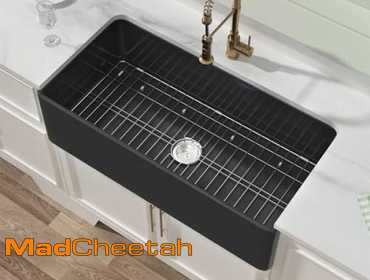 MadCheetah.com | Miuara Black Farmhouse Sink 36 Inch x...