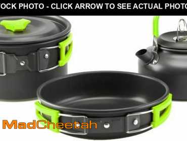 Coleman Stove AiGear Camping Cookware Mess Kit, Non-Stick Camping