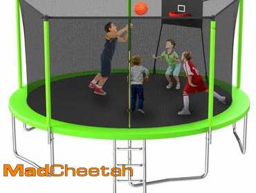UIOWIO 14 ft Recreational Trampoline for Kids and Adults with Ladder Outdoor Trampoline Backyard...