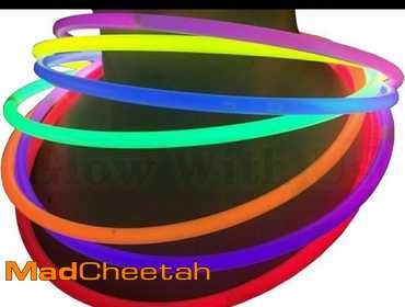 Glow Sticks Bulk Wholesale Necklaces, 100 22" Glow Necklaces, Glow 8-12 Hr, Connector Pre...