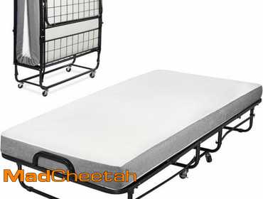 Milliard Diplomat Folding Bed with Mattress for Adults & Kids, Cot Size, Portable Foldable Bed...
