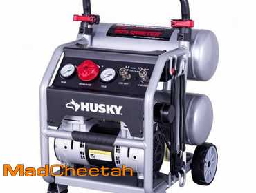 Husky 4.5 Gal. 175 PSI Portable Electric Quiet Air Compressor 3320445 - USED Condition:  Used...