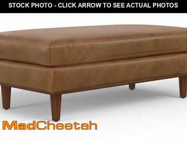 Simpli Home Morrison 49 Inch Wide Mid-Century Modern Mid Century Genuine Leather Large...
