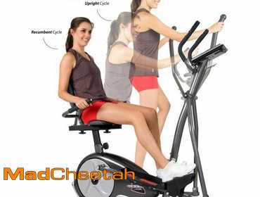 Body Champ BRT3858 Trio Trainer  Manual Resistance  Heart Rate  12.5  Stride  Max 250 Lbs - USED...