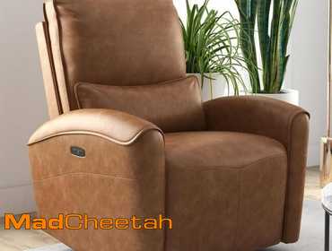 Bonzy Home Power Swivel Rocker Recliner Chair with USB Port, 23.2" Wide Seat, Fixed Lumbar...