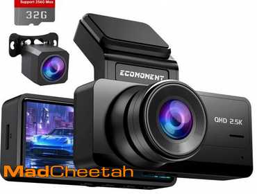 Dash Cam Front And Rear: 2.5K 1080P Dual Dash Camera For Cars, Car