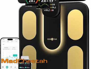 Runstar Smart Scale FSA or HSA Eligible, 8 Electrodes Digital Bathroom Scale for Body Weight and...