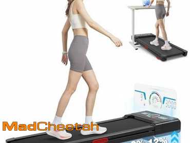 TRAILVIBER Walking Pad Treadmill with 12% 9-Level Auto Incline, 450 Lbs Capacity and RGB LED...
