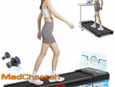 TRAILVIBER Walking Pad Treadmill with 12% 9-Level Auto Incline, 450 lbs Capacity and RGB LED...