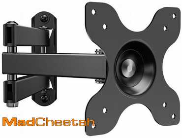 WALI TV Wall Mount Articulating LCD Monitor Full Motion 15 inch Extension Arm Tilt Swivel for...
