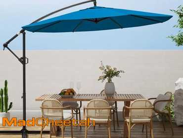 wikiwiki 10ft Patio Umbrellas Offset Outdoor Umbrella Cantilever Hanging Umbrellas w/Infinite...